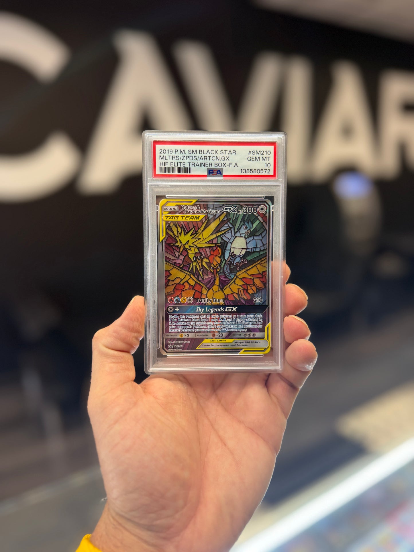 2019 Pokemon Black Star Promo Stained Glass Birds PSA10