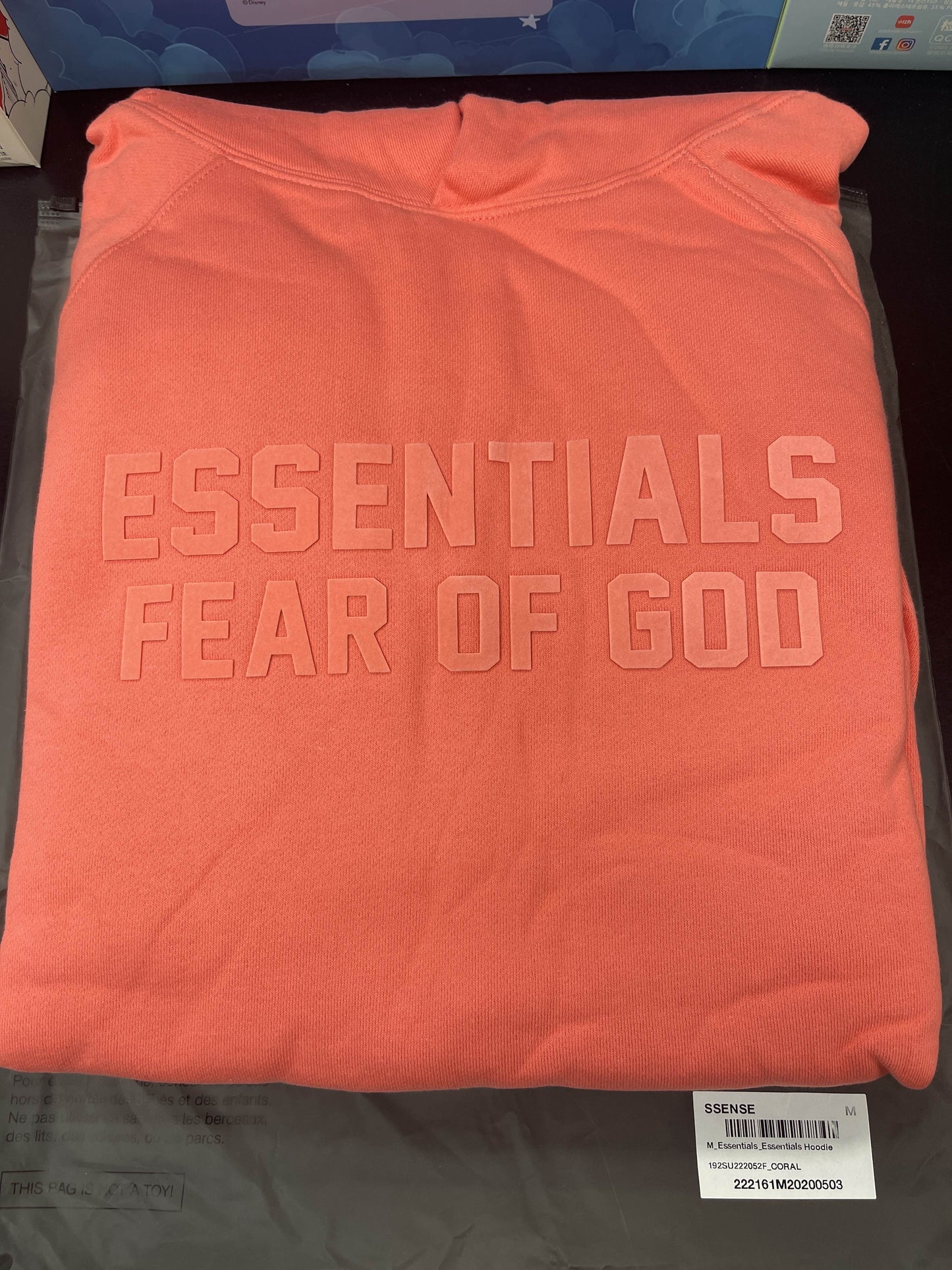 Fear of God Essentials Hoodie Coral - Medium