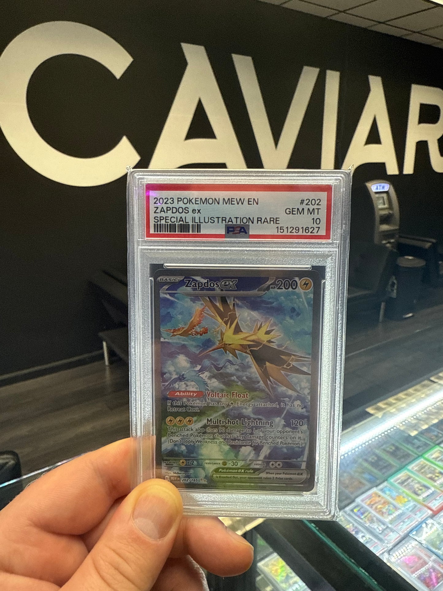 2023 Pokemon SV 151 Zapdos ex Special Illustration Rare #202/165 PSA 10 GEM MINT