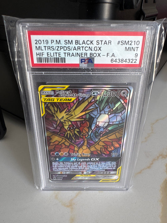 2019 Pokemon Moltres & Zapdos & Articuno GX PSA 9