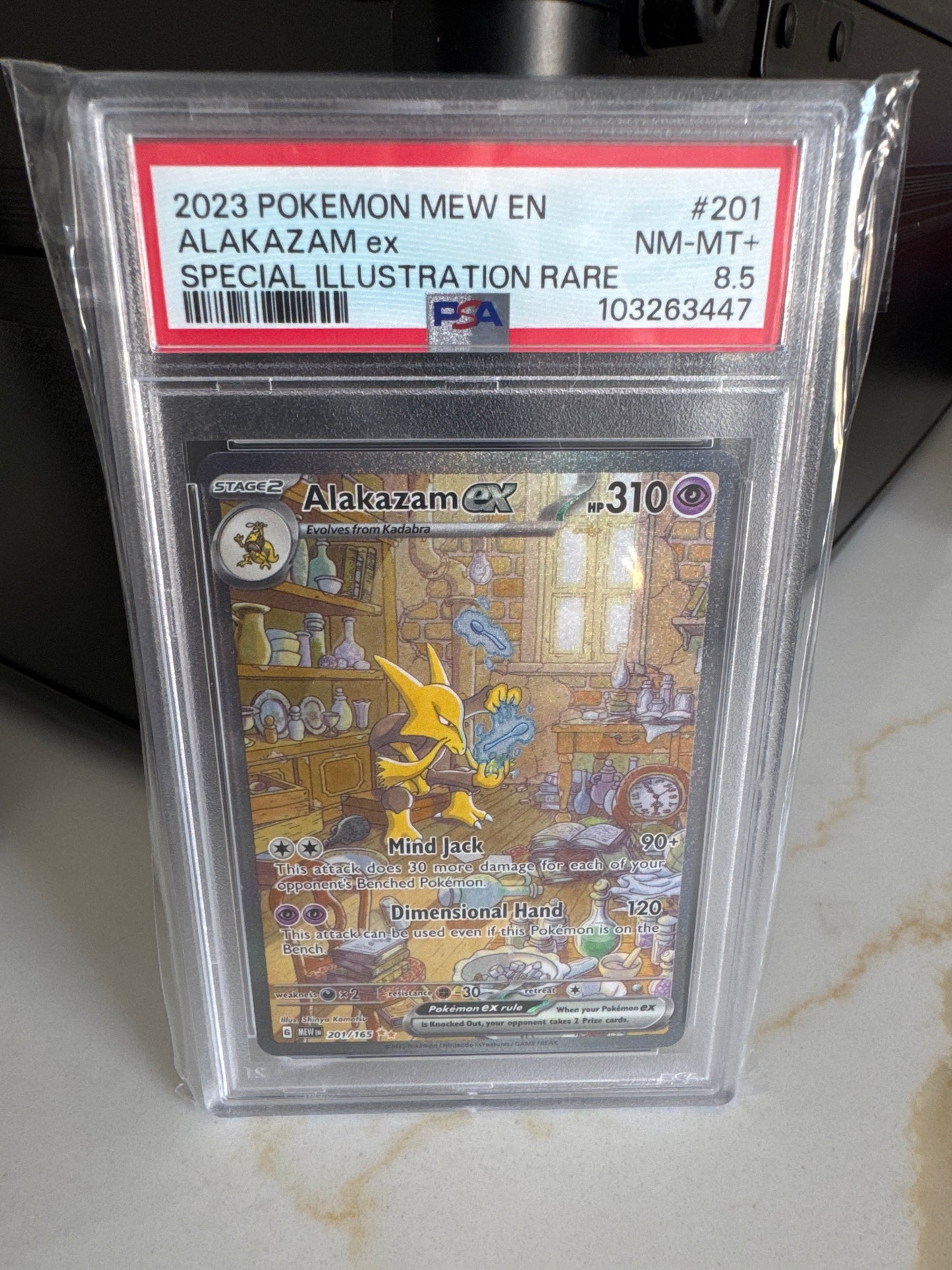2023 Pokemon Alakazam EX PSA 8.5