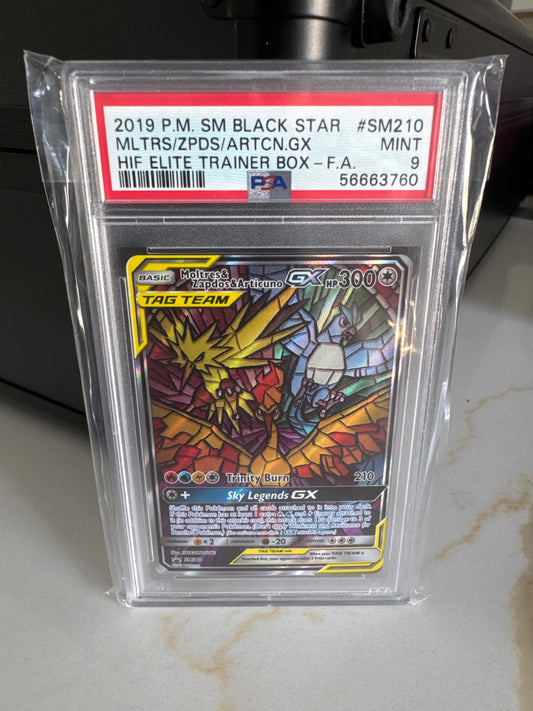 2019 Pokemon Moltres & Zapdos & Articuno GX PSA 9