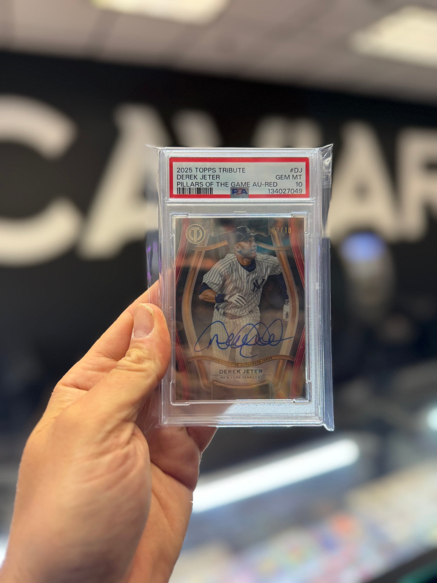 2025 Topps Tribute Derek Jeter PSA10 2/10