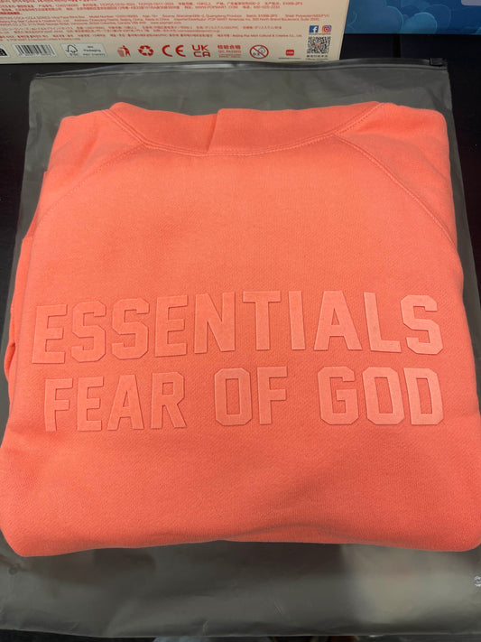 Essentials Hoodie Coral - XX Small