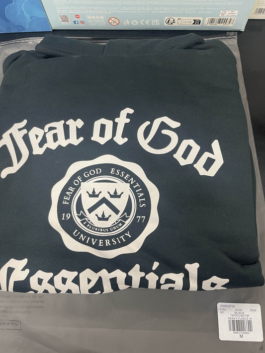 Fear of God Essentials Heavy Fleece Vintage Shrunken Hoodie - Medium