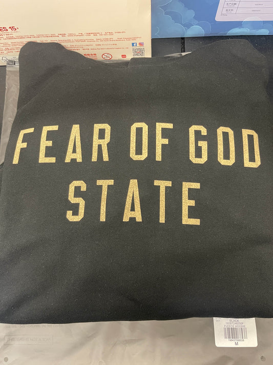 Fear of God Essentials Fleece Hoodie Black - Medium