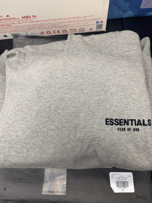 Essentials Hoodie Dark Oatmeal - Medium