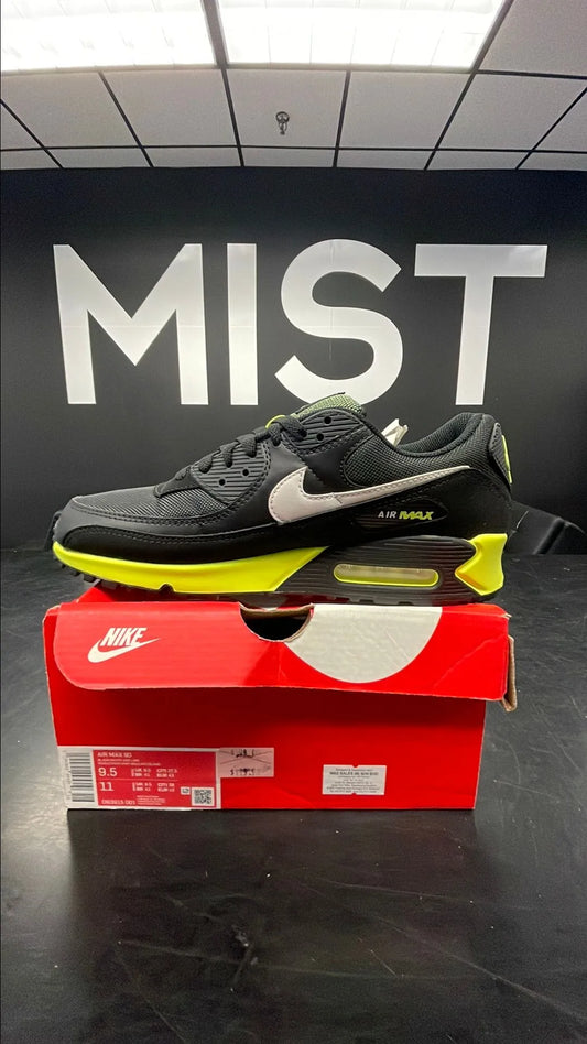 Nike Air Max 90 - Black Hot Lime | Size 9.5M